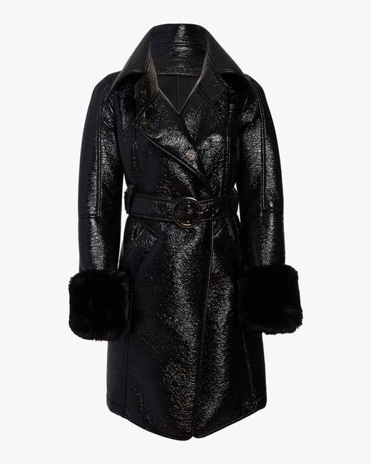 Faux Fur Belted Coat