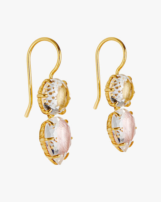 Caterina Round Pear Earrings