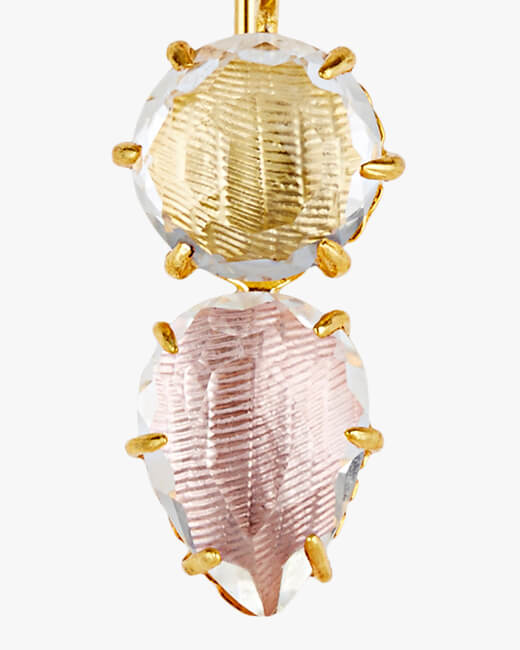 Caterina Round Pear Earrings