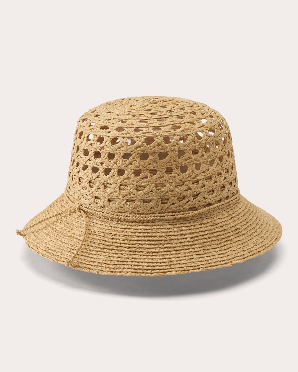 Indra Crocheted Raffia Bucket Hat