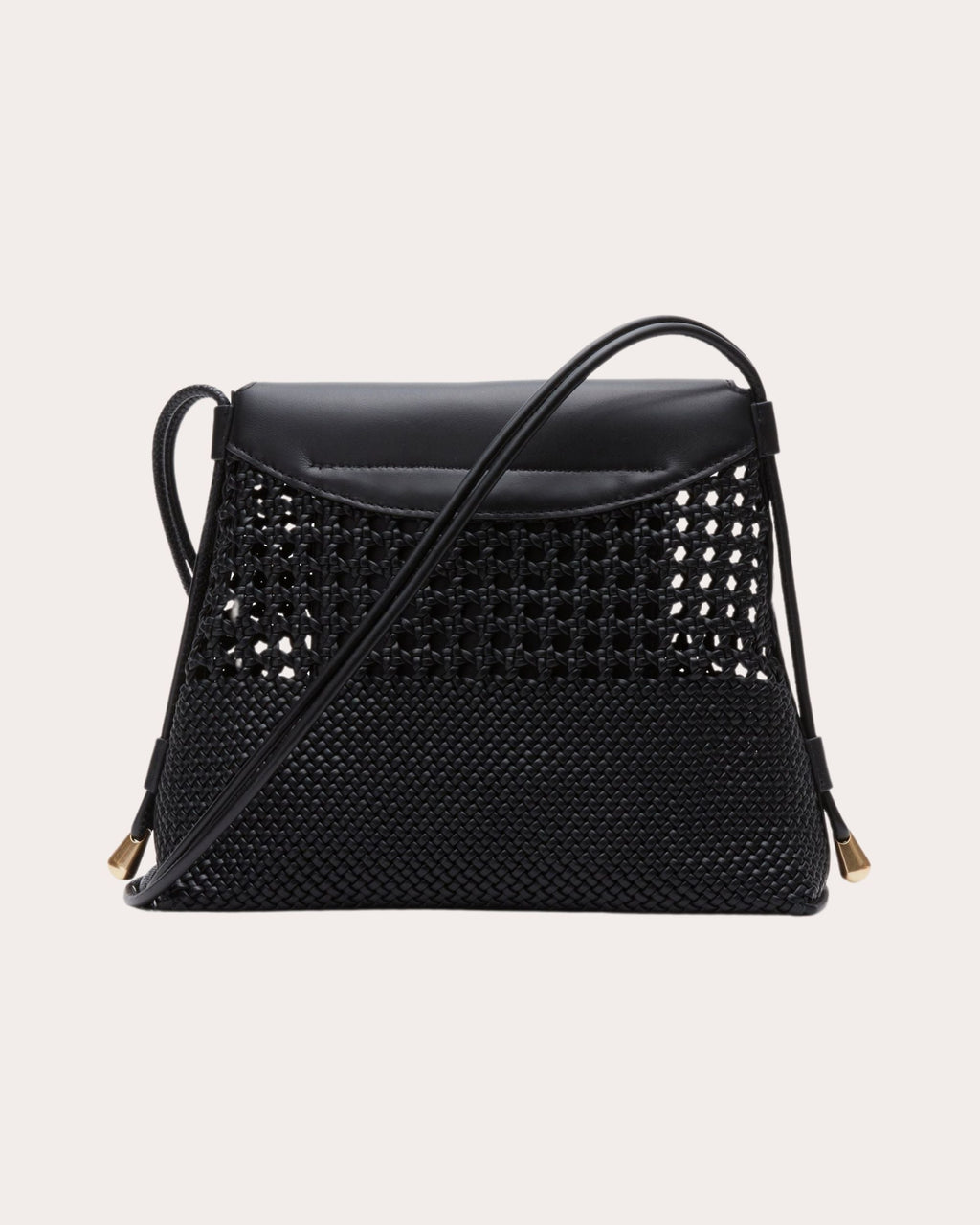 Petite ID Leather Macramé Shoulder Bag