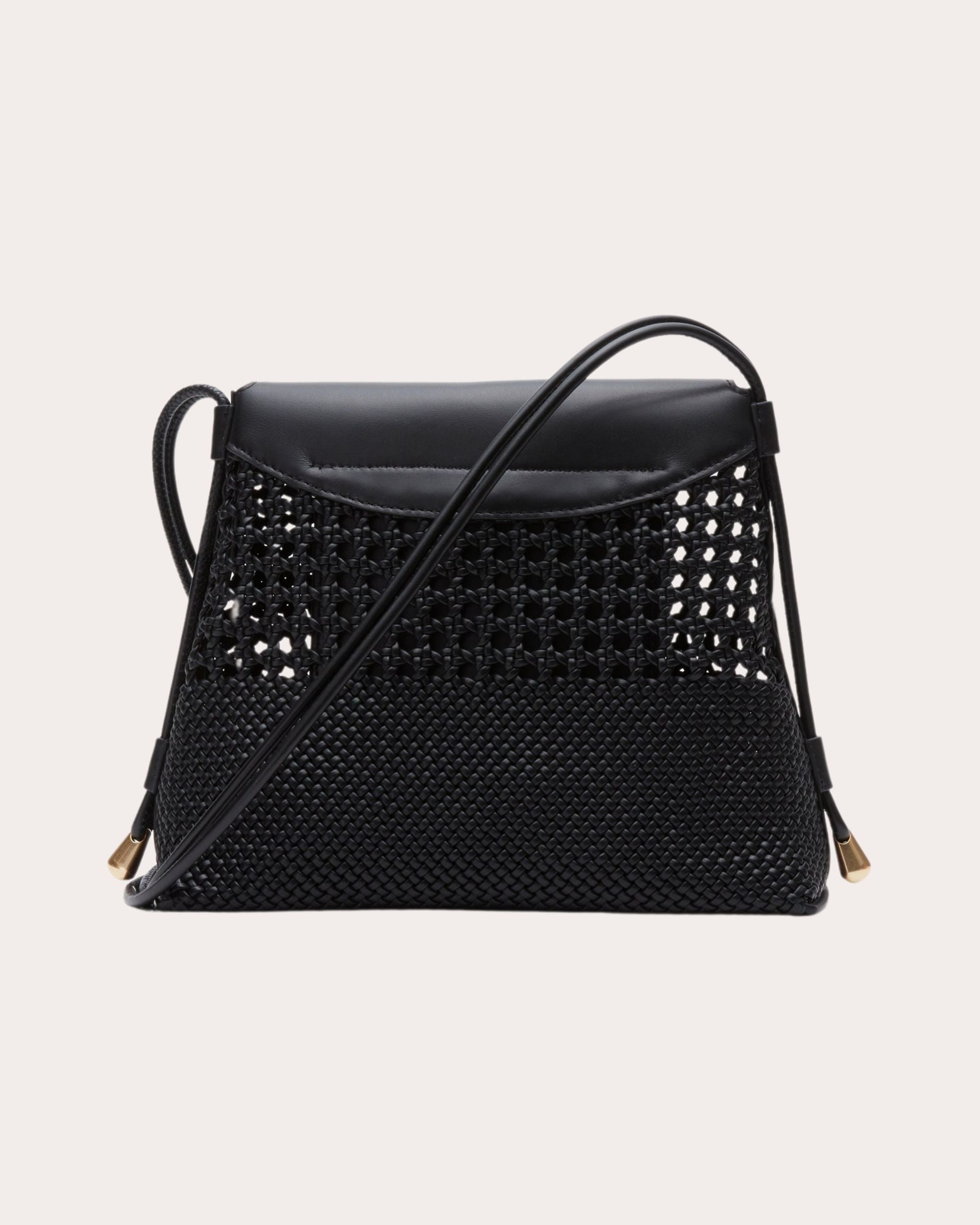 Petite ID Leather Macramé Shoulder Bag