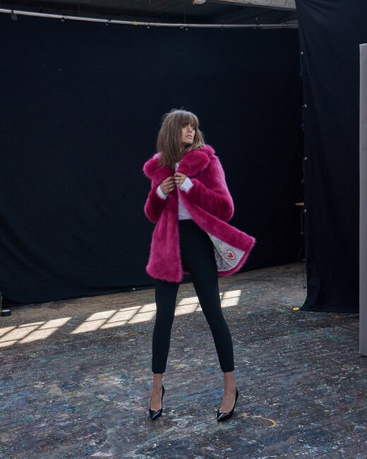 Classic Fox Faux Fur Peacoat
