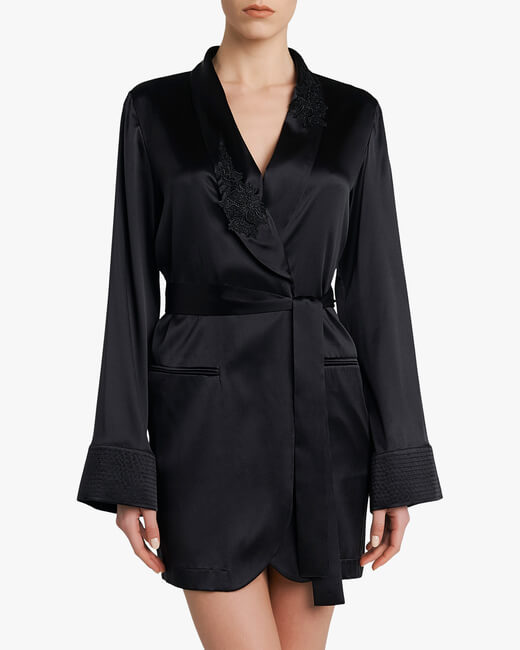 Floral Groove Short Robe