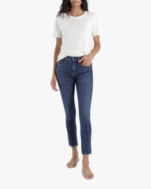 Dark Vintage Mid-Rise Skinny Jeans