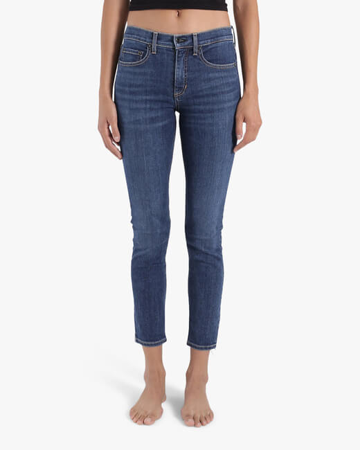 Dark Vintage Mid-Rise Skinny Jeans