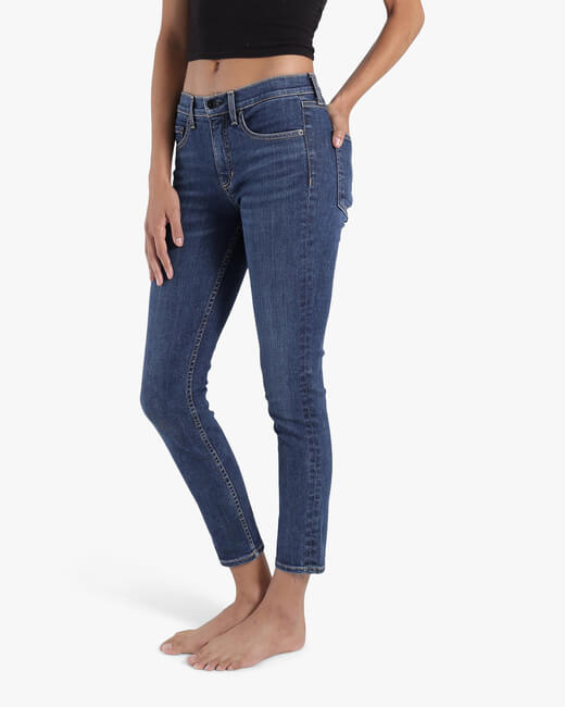 Dark Vintage Mid-Rise Skinny Jeans
