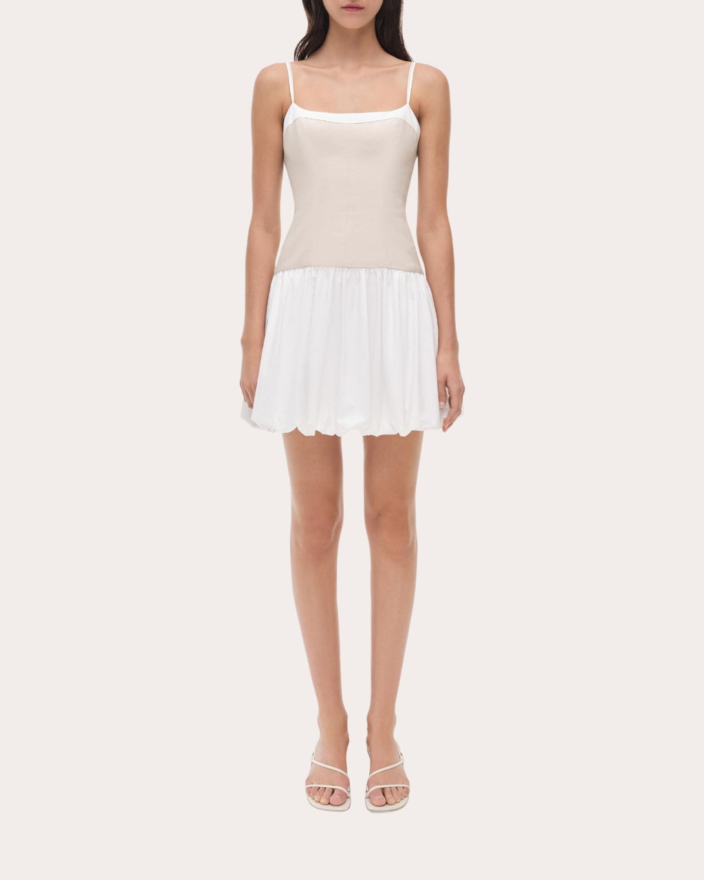 Fifi Poplin Combo Drop-Waist Mini Dress