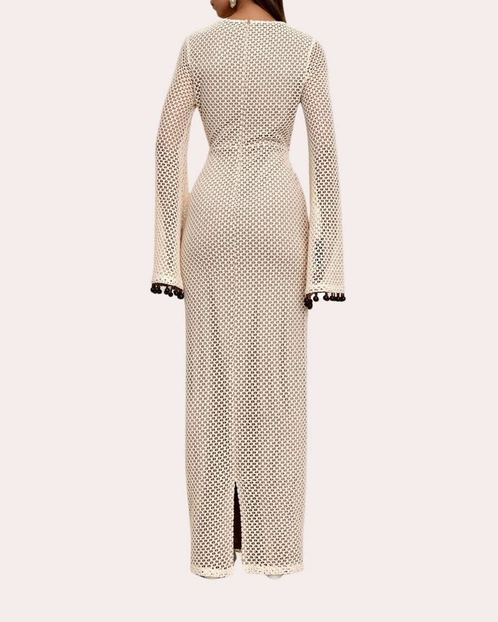 Teri Twist Front Cutout Crochet-Knit Maxi Dress