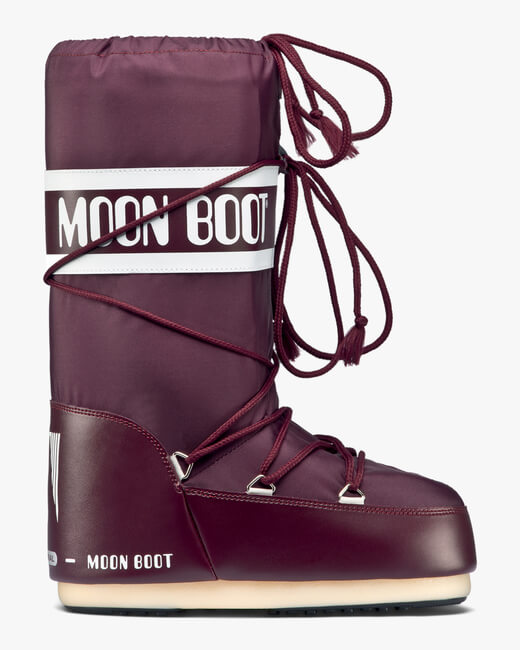 Burgundy Nylon Moon Boot