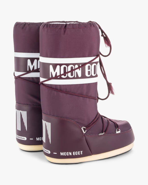 Burgundy Nylon Moon Boot