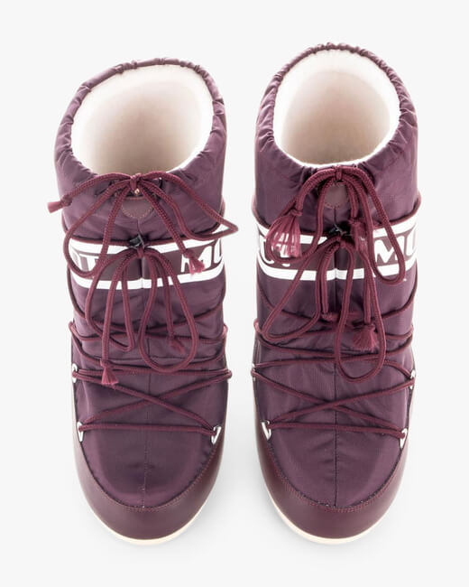 Burgundy Nylon Moon Boot