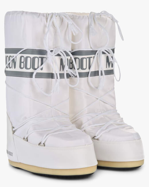White Nylon Moon Boot