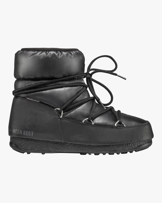 Black Nylon Low Moon Boot
