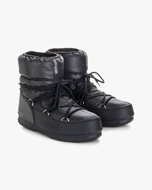 Black Nylon Low Moon Boot