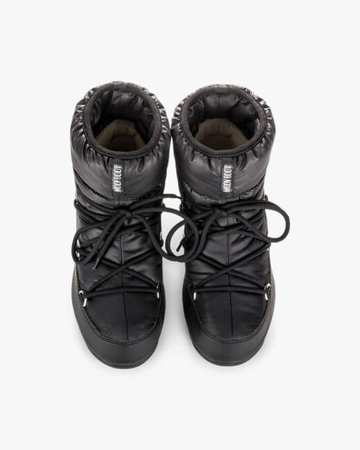 Black Nylon Low Moon Boot