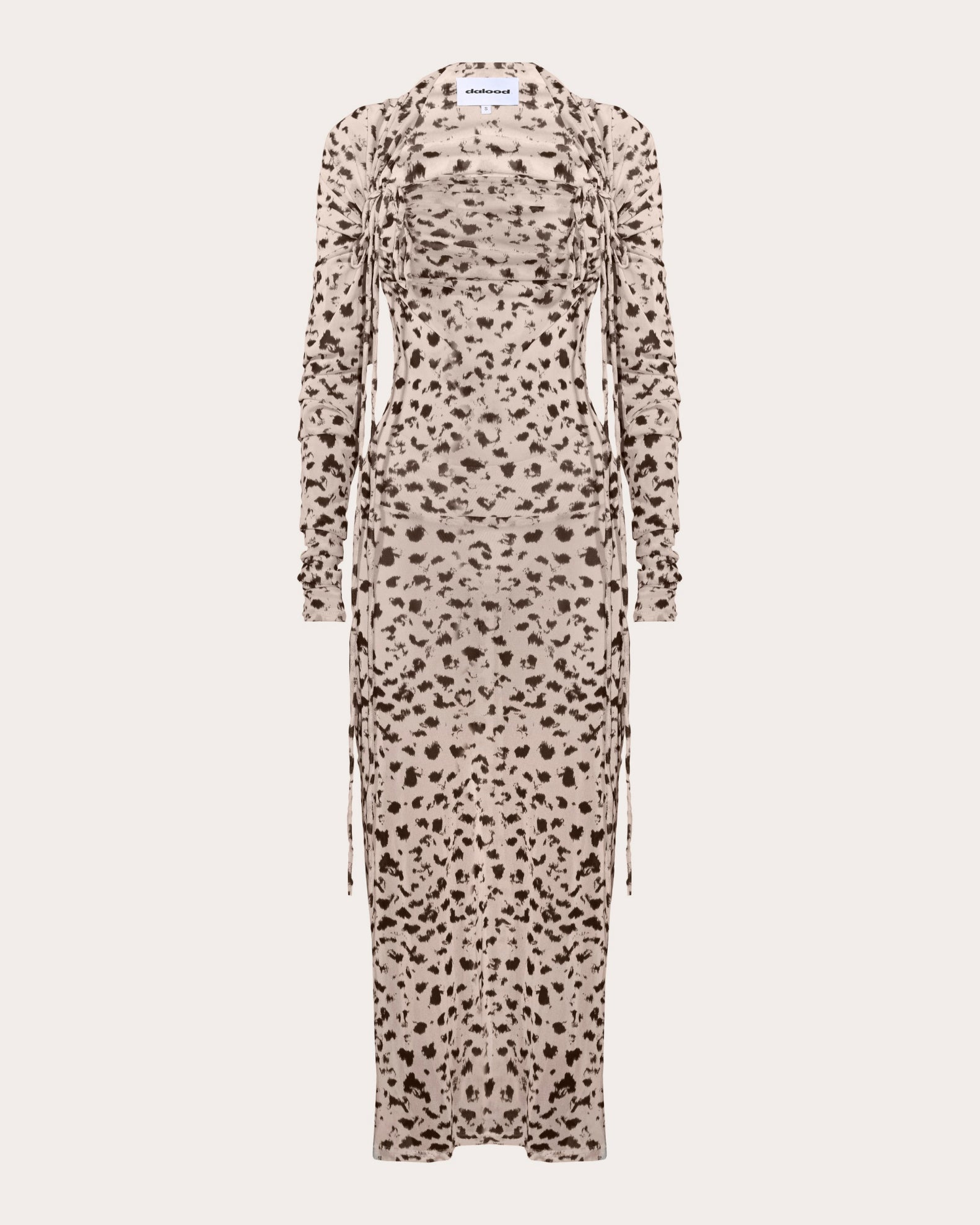Brie Ruched Printed Jersey Midi Dress