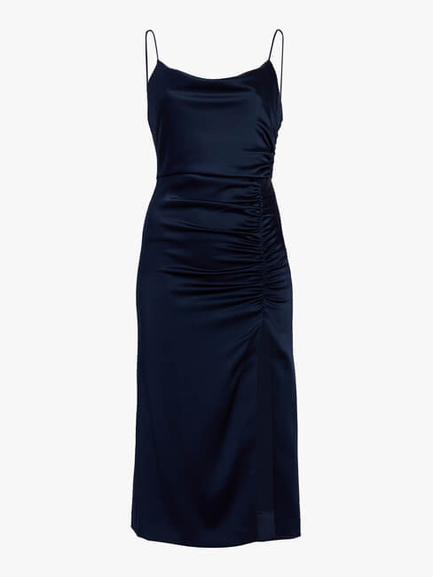 Dion Ruched Midi Slip Dress