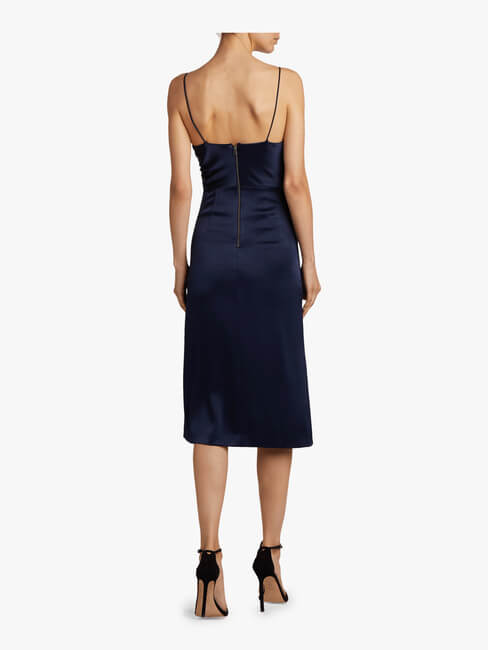 Dion Ruched Midi Slip Dress