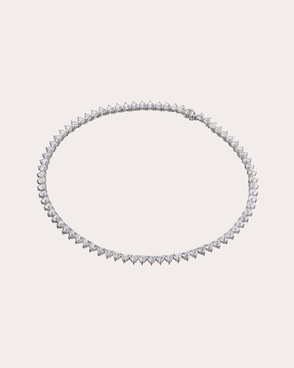 18K Gold and Rhodium Vermeil Lab-Grown Diamond Eternity Heart Necklace