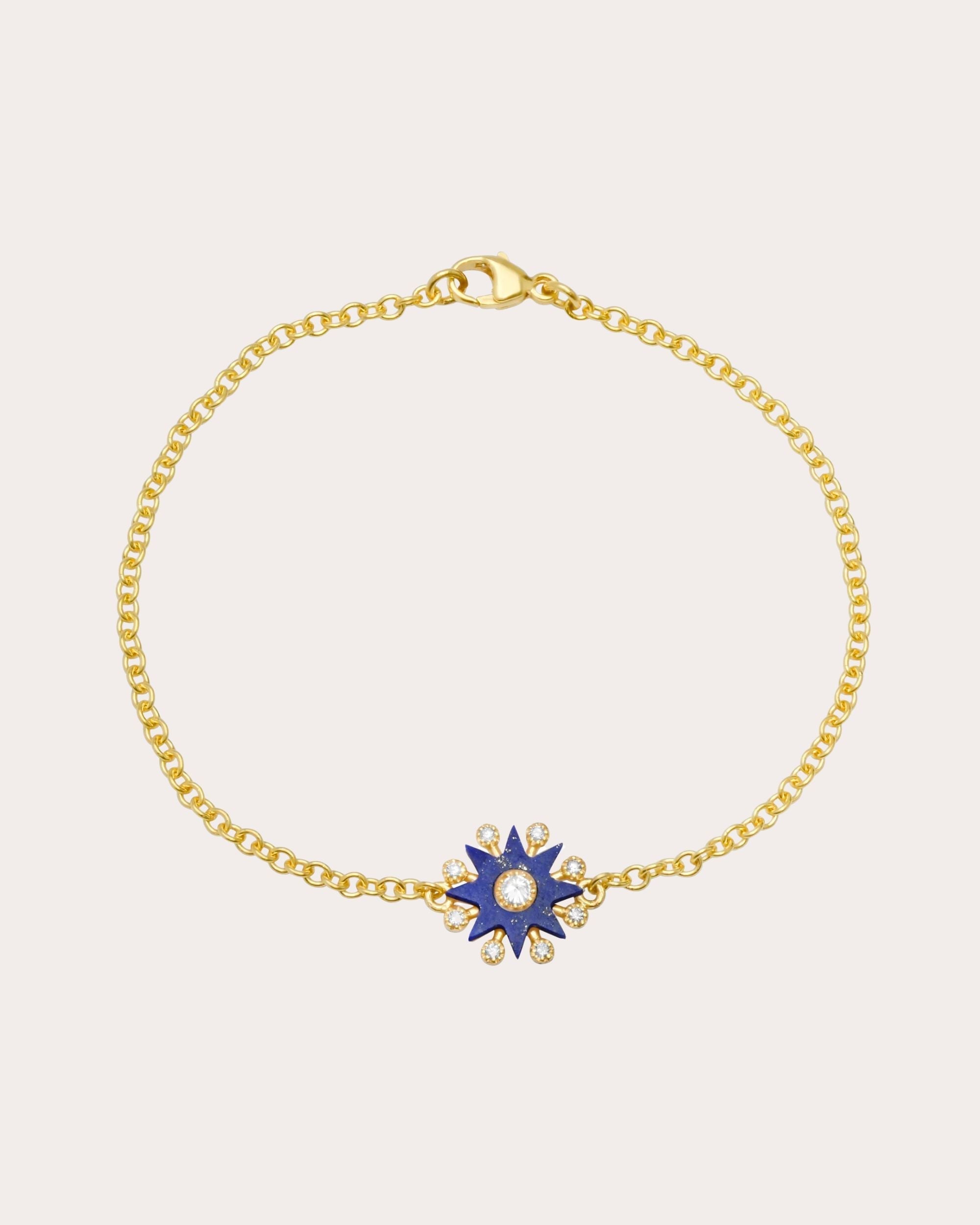Comète 18K Gold Lapis Lazuli and Diamond Bracelet