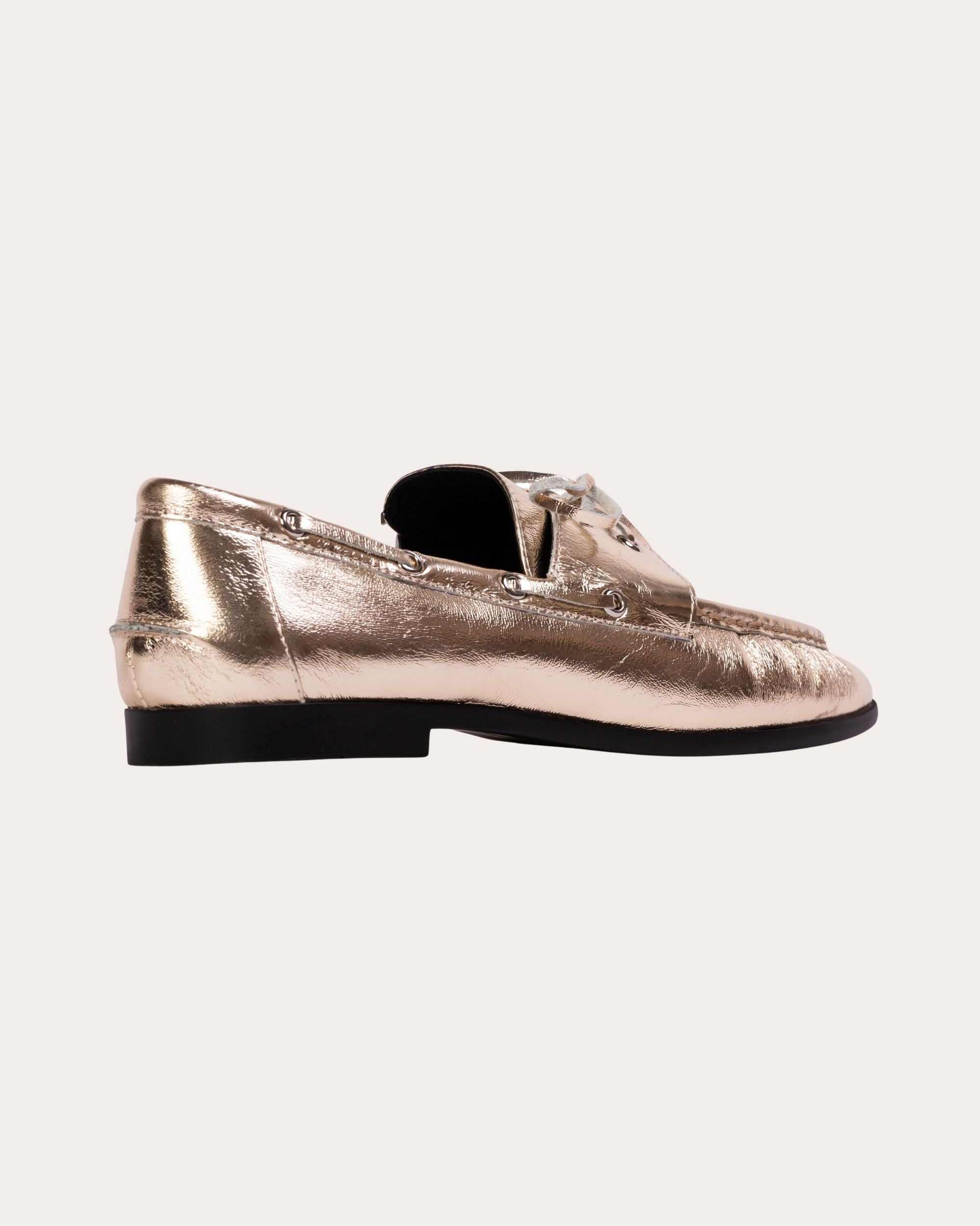 Davy Crinkled Metallic Leather Loafer