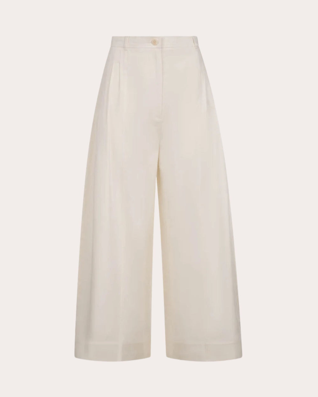 Yuna Pleated Cotton-Linen Blend Twill Wide-Leg Pants
