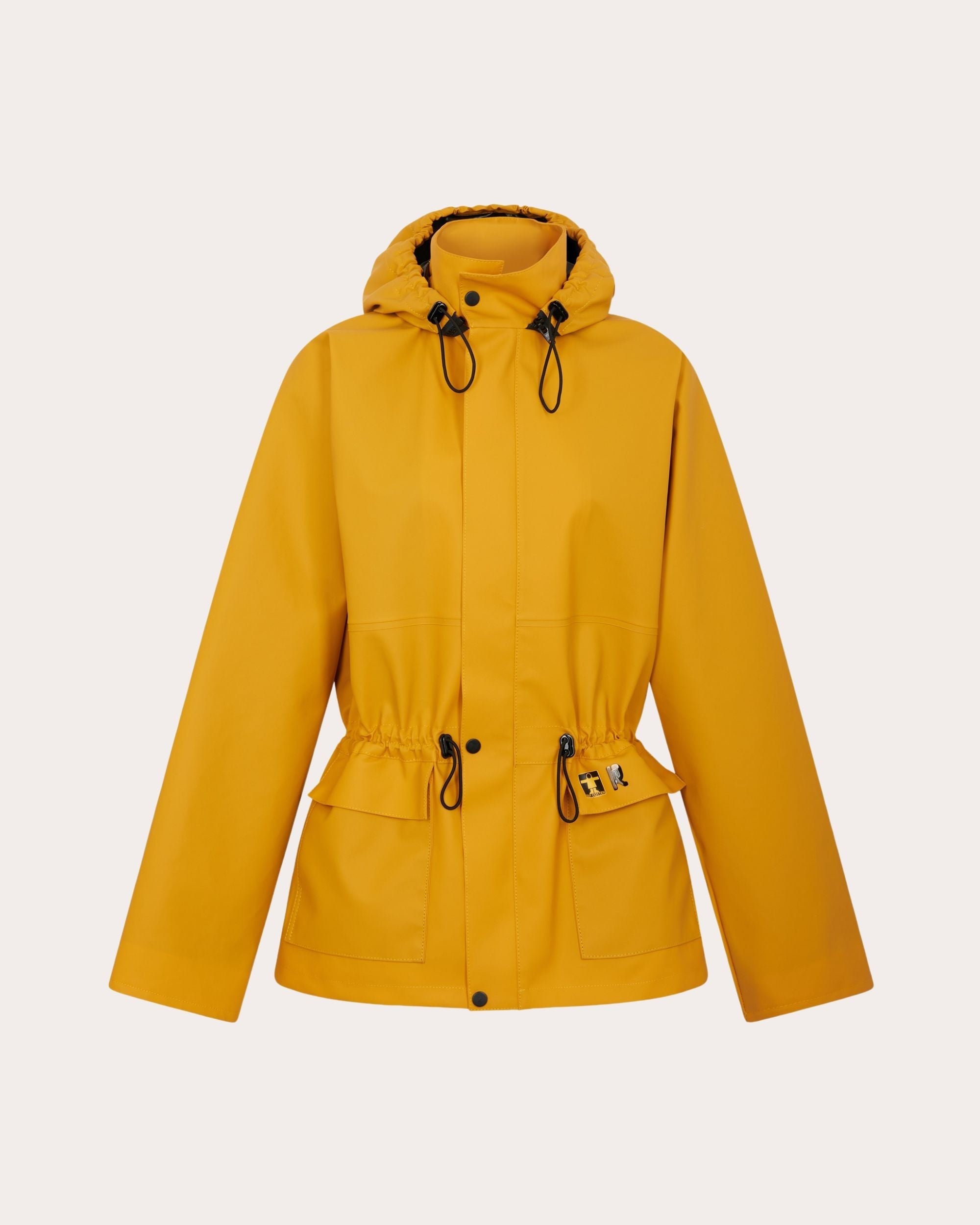 Hooded Gathered Water-Repellent Jacket