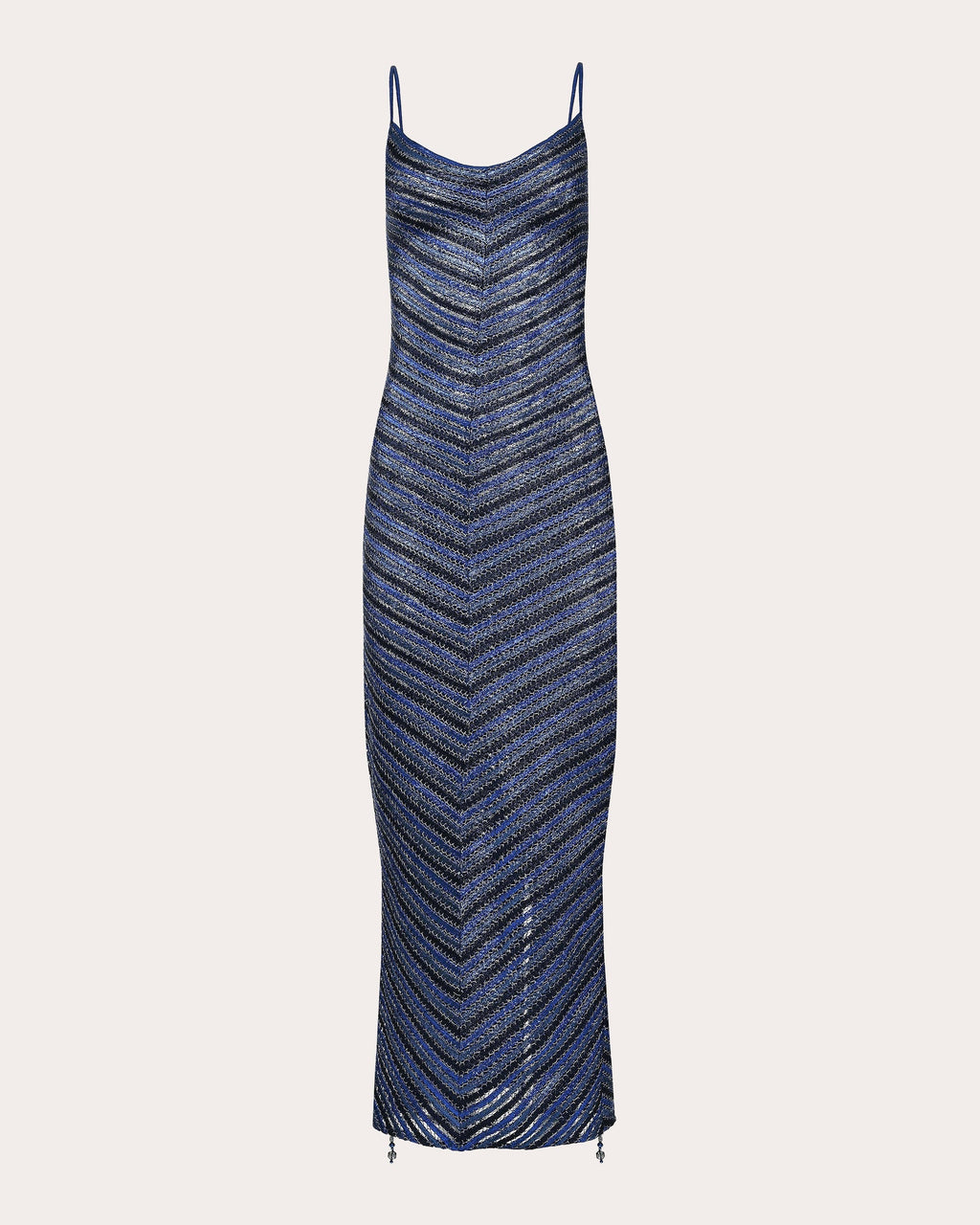 Midnight Dream Metallic-Knit Midi Dress