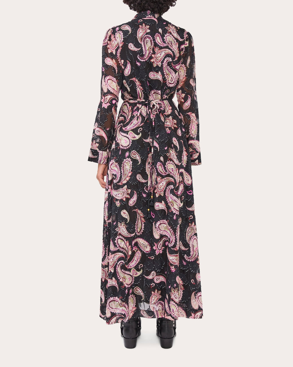 Jimi Silk-Blend Jacquard Black Shirt Dress