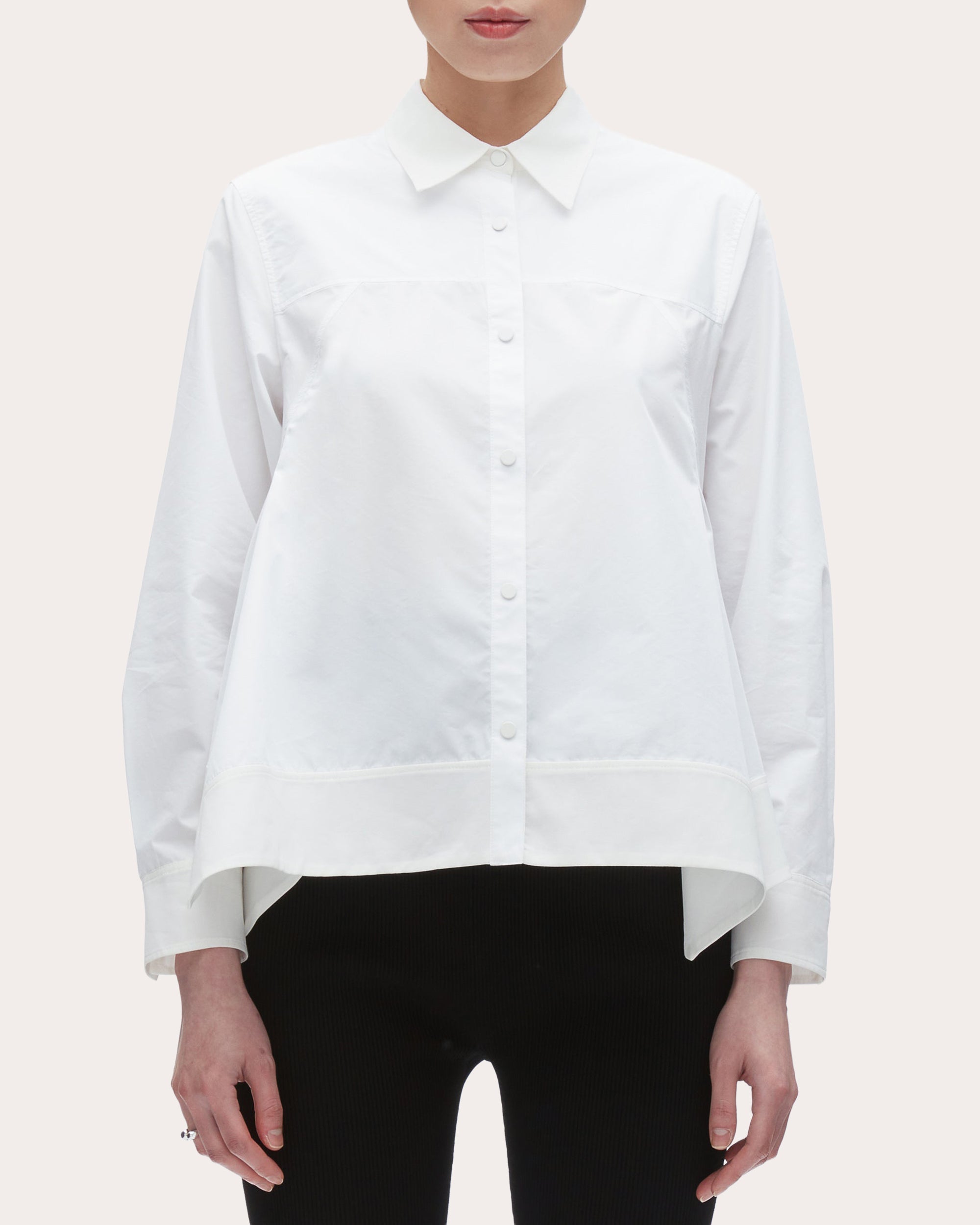 Asymmetric Techno Poplin Shirt