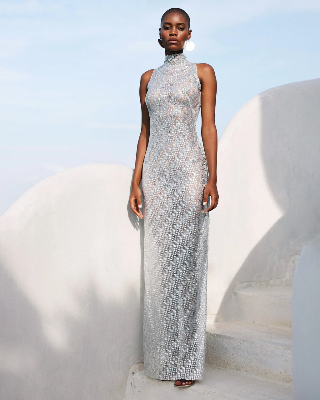 Maestro Lace High-Neck Dress