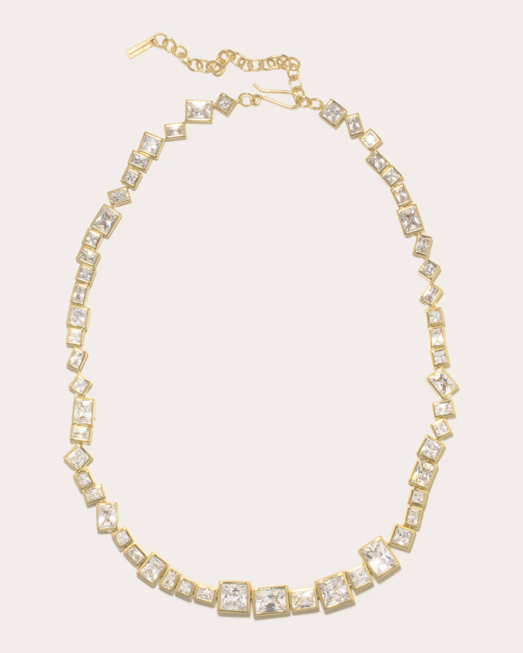 The Pull of Two Gravitational Forces 18K Gold-Plated Silver and Cubic Zirconia Necklace