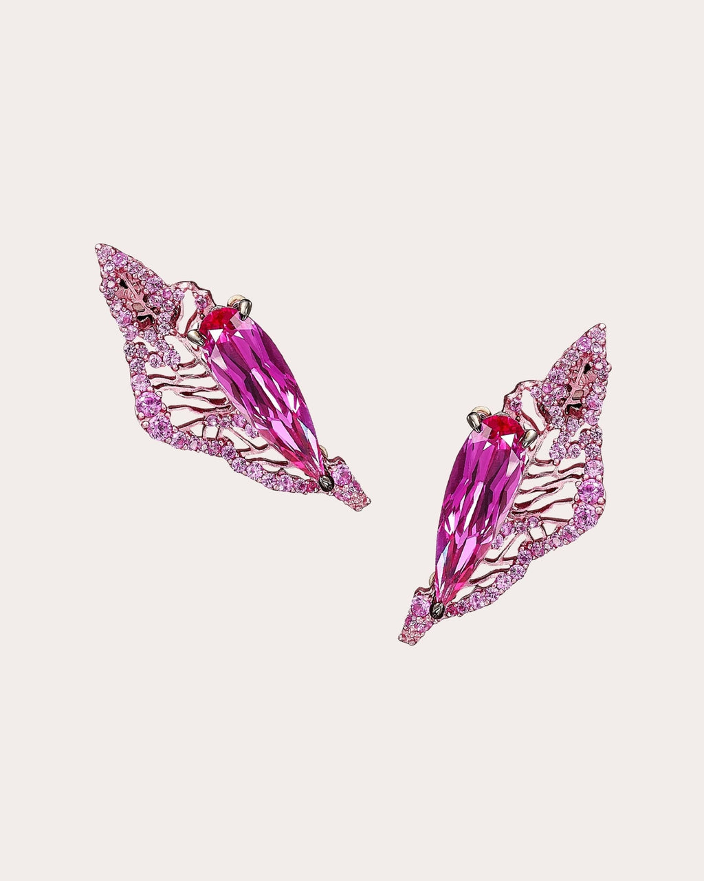 Halia Aluminum and 18K Gold Vermeil Lab-Grown Sapphire Stud Earrings