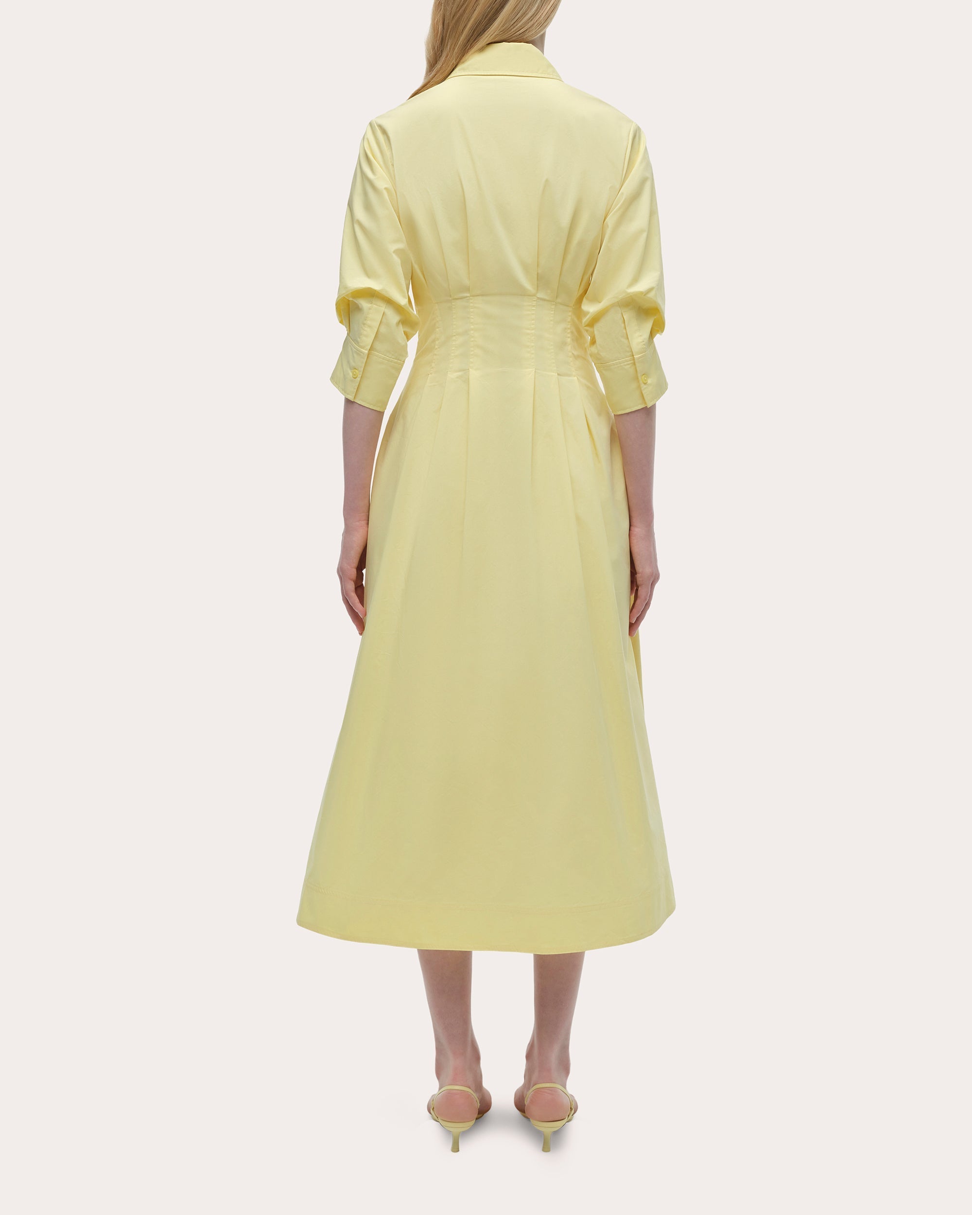 Jazz Poplin Pintuck Midi Dress