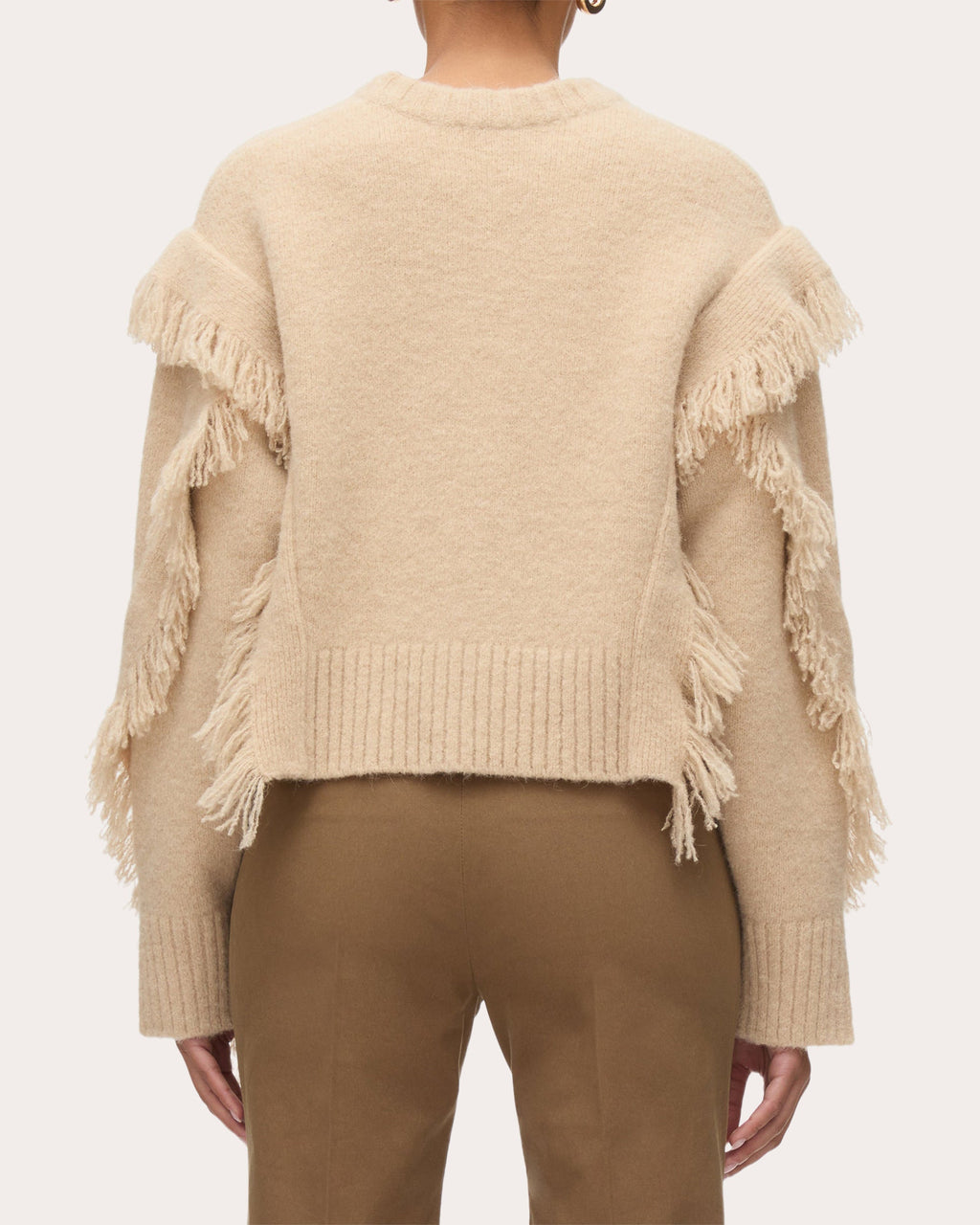 Fringed Alpaca Wool Sweater