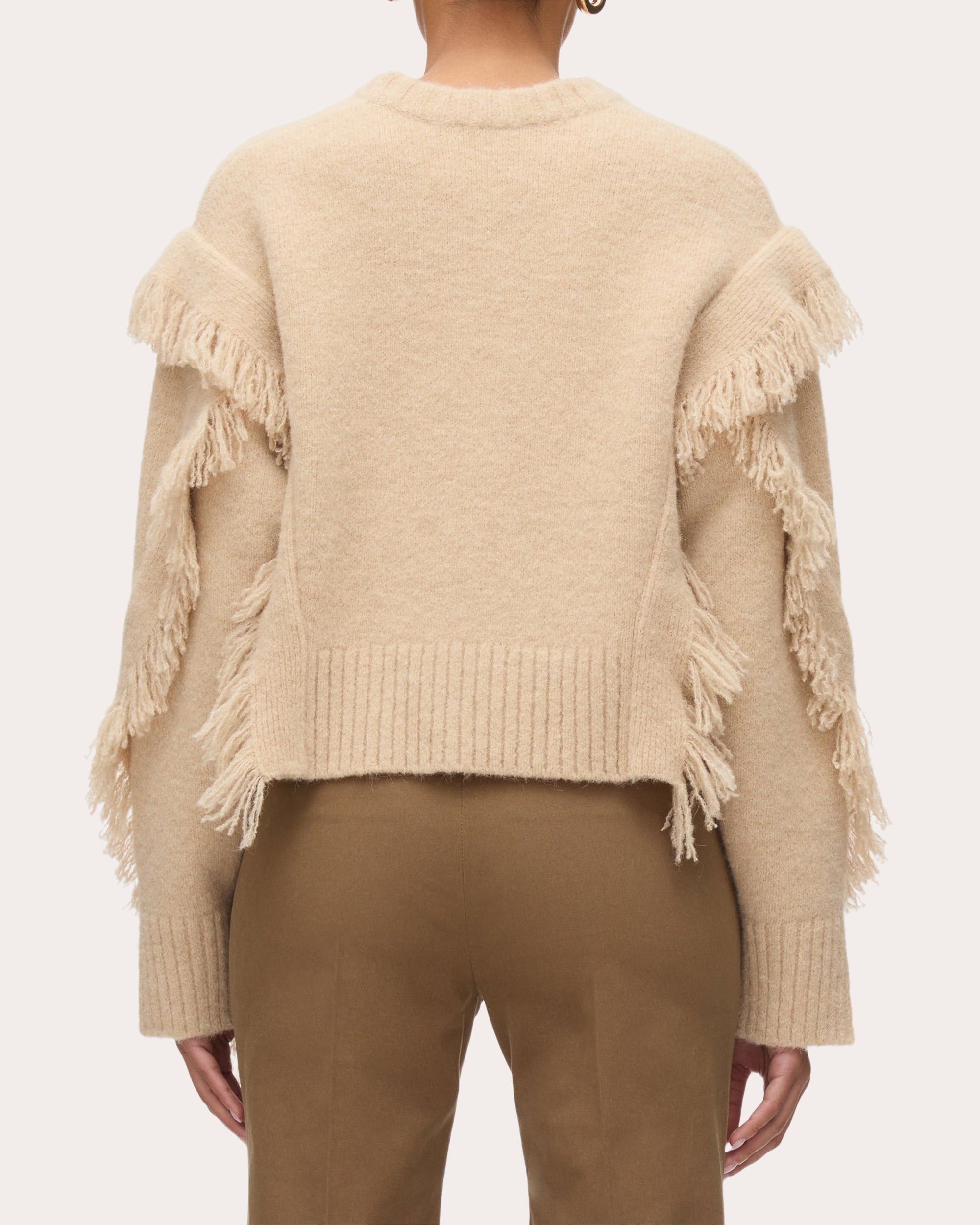 Fringed Alpaca Wool Sweater