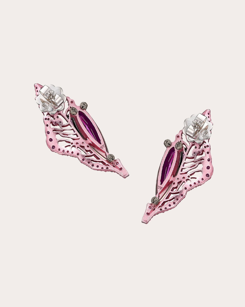 Halia Aluminum and 18K Gold Vermeil Lab-Grown Sapphire Stud Earrings
