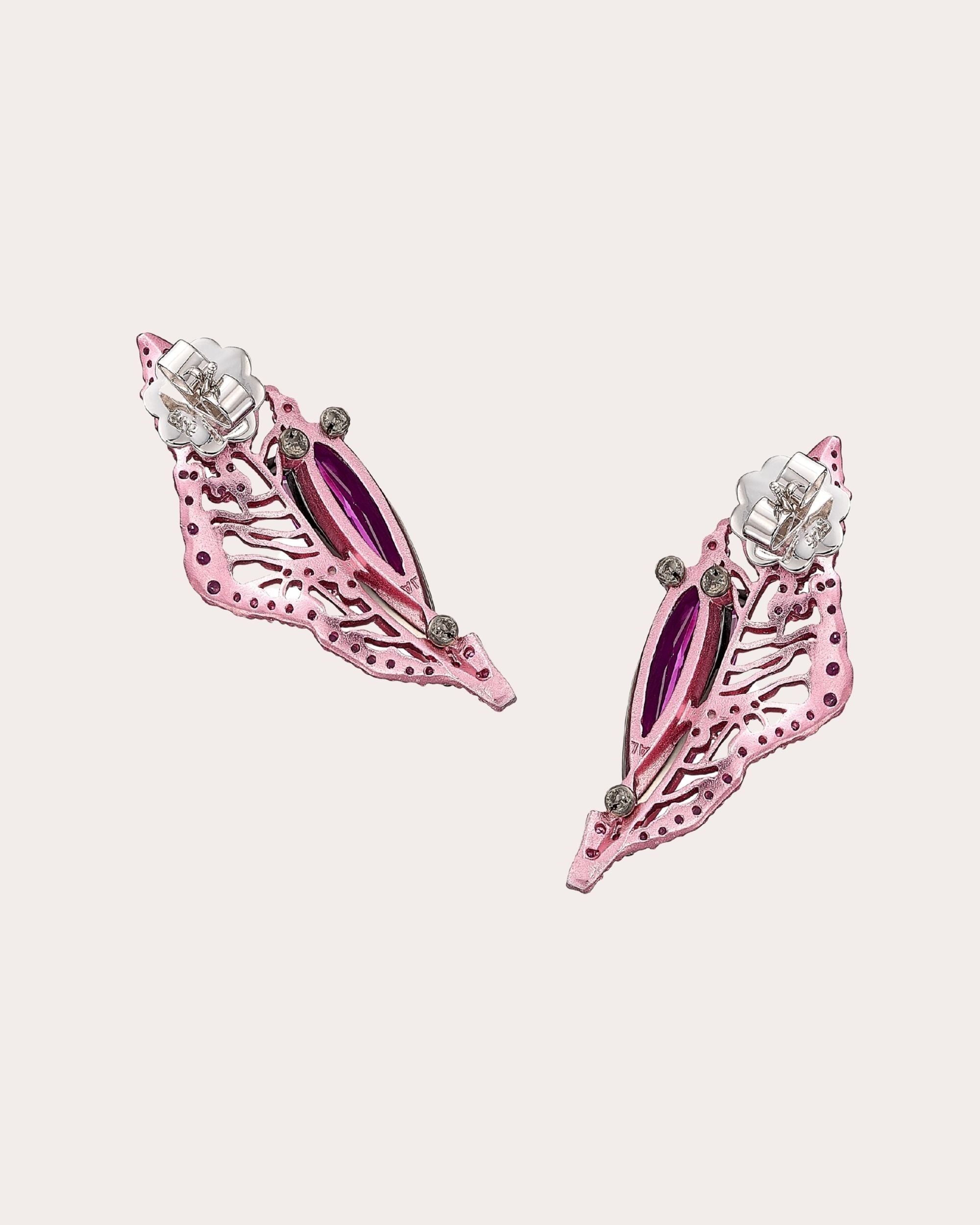 Halia Aluminum and 18K Gold Vermeil Lab-Grown Sapphire Stud Earrings