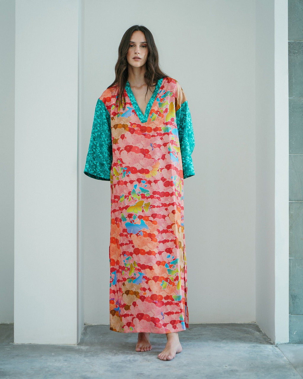 Kyoto Niwa Silk Kaftan