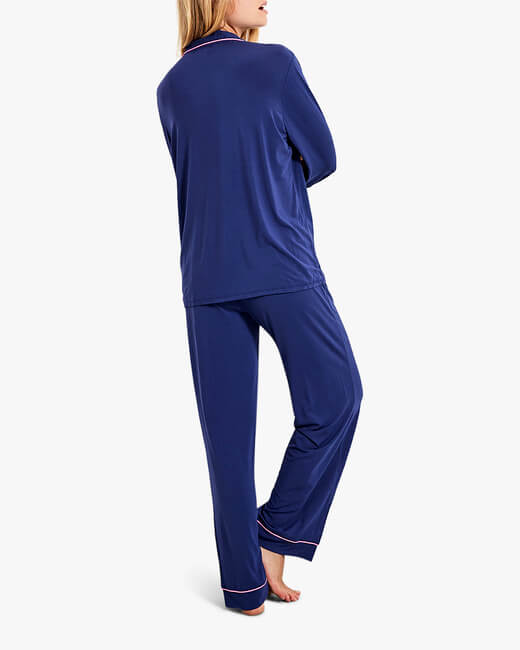 Navy Long Pajama Set