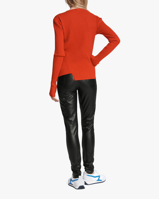Jade Asymmetrical Turtleneck