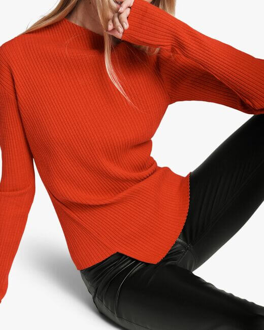 Jade Asymmetrical Turtleneck