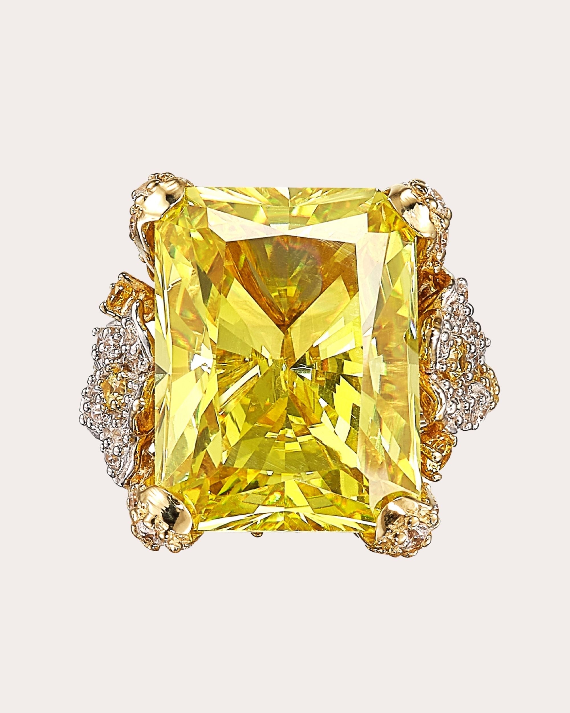 Cinderella 18K Gold and Rhodium Vermeil Lab-Grown Multi-Stone Ring