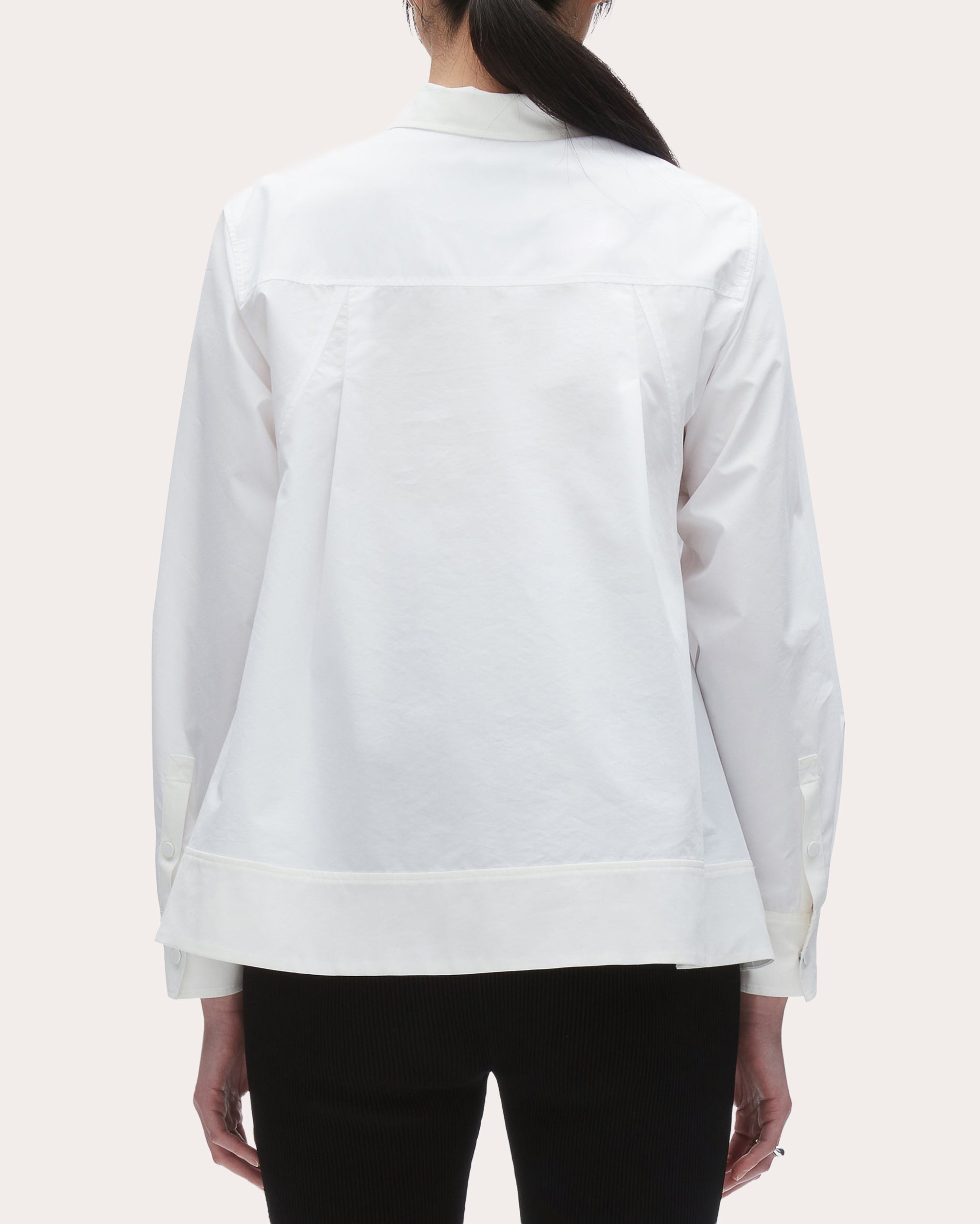 Asymmetric Techno Poplin Shirt