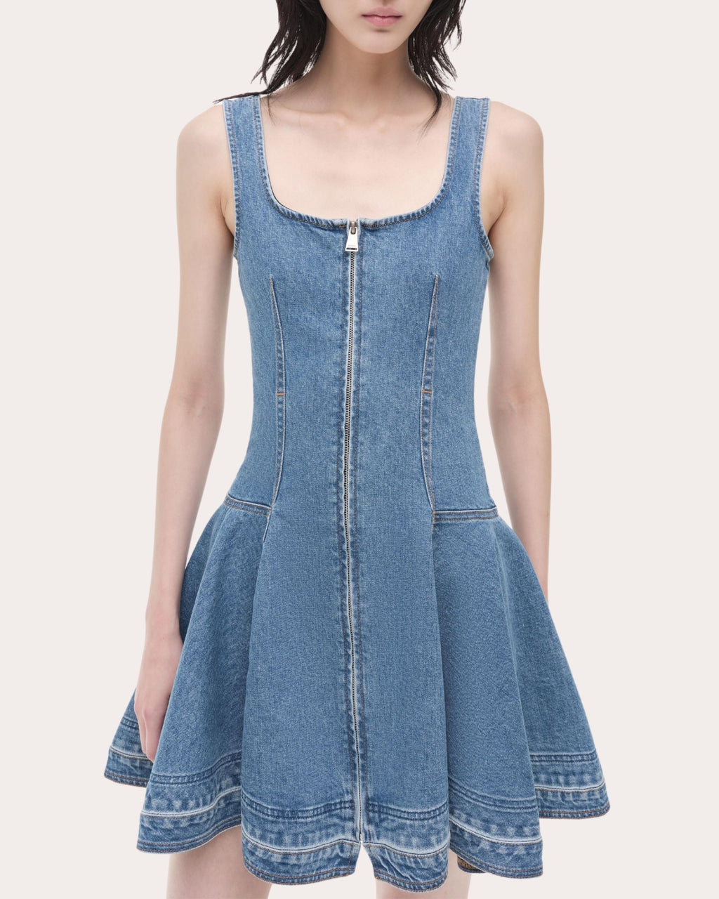 Eleodra Denim Fit & Flare Mini Dress