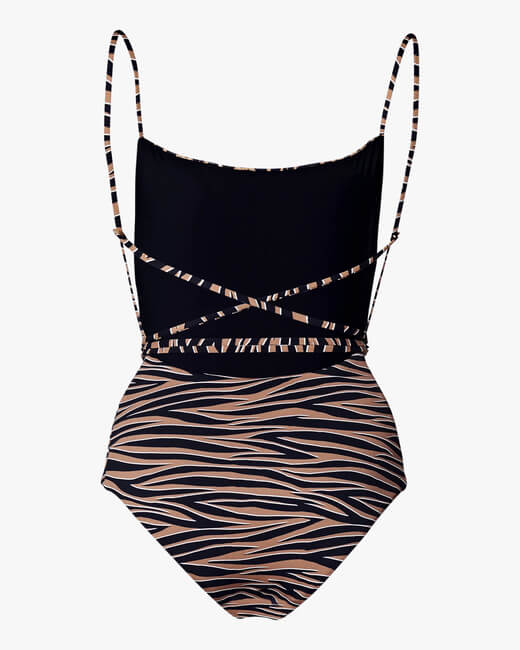 Tiger Print K.M. Tie One-Piece Swimsuit