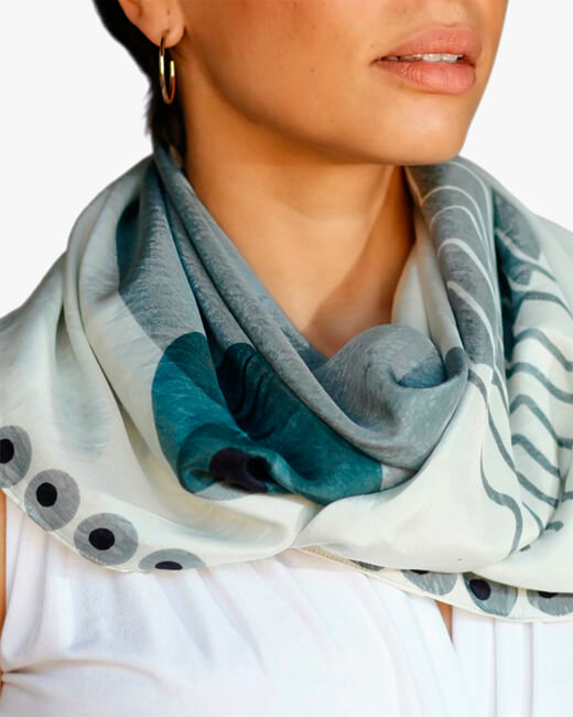 Crescent Silk Scarf