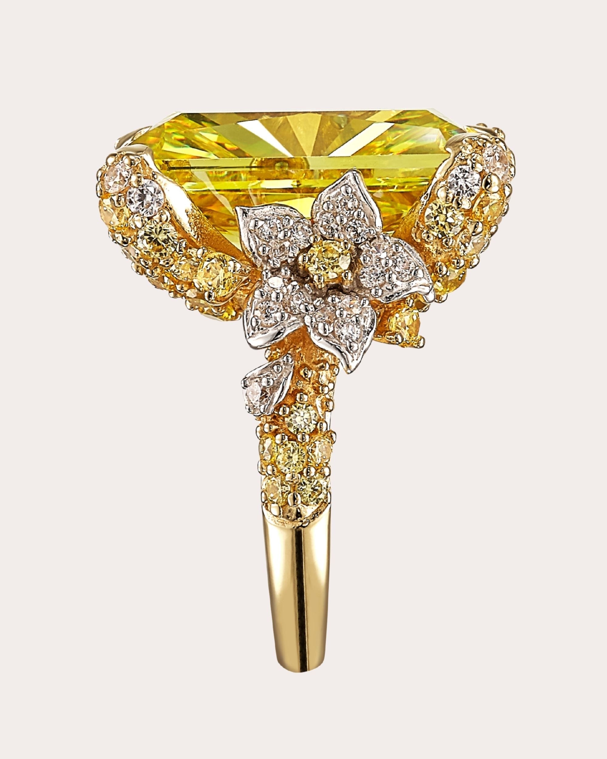 Cinderella 18K Gold and Rhodium Vermeil Lab-Grown Multi-Stone Ring