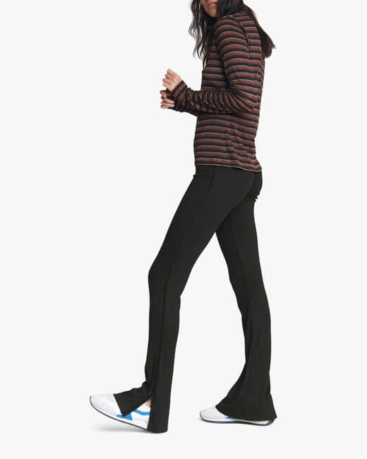 The Knit Ribbed Flared Pants